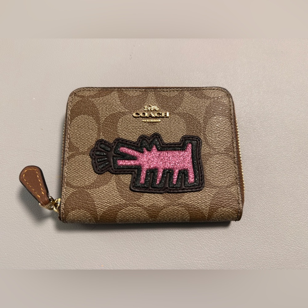 Coach Keith Haring Pink Dog Wallet - Limited Edition